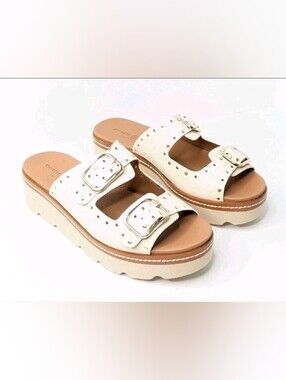 Chinese Laundry Surf Stud Platform Sandals, Tan, Women's 7.5